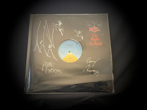 THE RIGHT TO ROCK 12" Vinyl Single - signed by the entire classic lineup