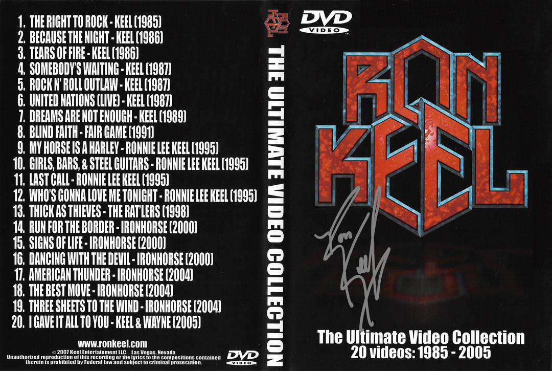 ミュージック Ron Keel / The Ultimate Video Collection $30 Or Less – Ron Keel Online Store