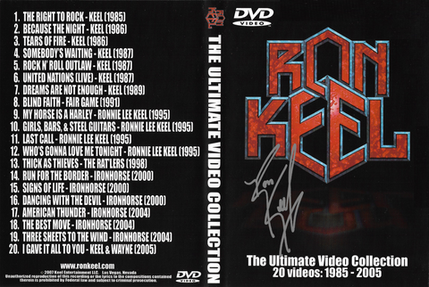 Ron Keel ULTIMATE COLLECTION DVD Vol. 1, Signed